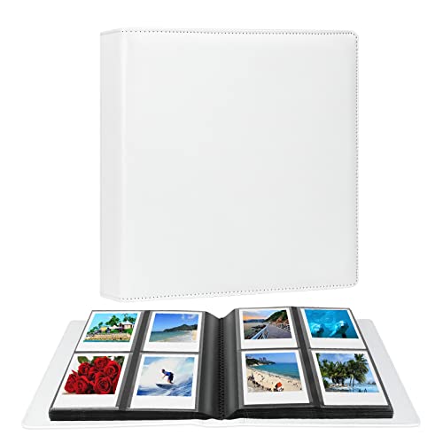 192 Fotos lbum für Fujifilm Instax Wide 300, Polaroid OneStep/Polaroid POP/Polaroid Originals 600/Polaroid SX70 Kamera 3.5x4.5 Zoll Foto, i-Type Film Album (Weiß) von Ruibytree
