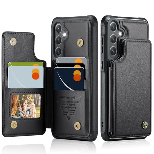 Ruiheshiyi Schutzhülle für Samsung Galaxy A16 5G, Brieftaschen-Schutzhülle mit Kartenhalter, Galaxy A16 5G, Handyhülle für Damen und Herren, doppelter Magnetverschluss und langlebiger Ständer, Ruiheshiyi Schutzhülle für Samsung Galaxy A16 5G, Brieftaschen-Schutzhülle mit Kartenhalter, Galaxy A16 5G, Handyhülle für Damen und Herren, doppelter Magnetverschluss und langlebiger Ständer, von Ruiheshiyi