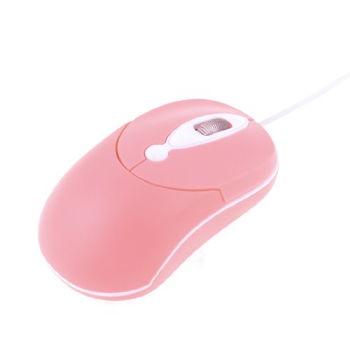 Ruilogod 51 "langes Kabel 3 Tasten USB 2.0 Optische rosa Mausmäuse für Computer-Laptop von Ruilogod