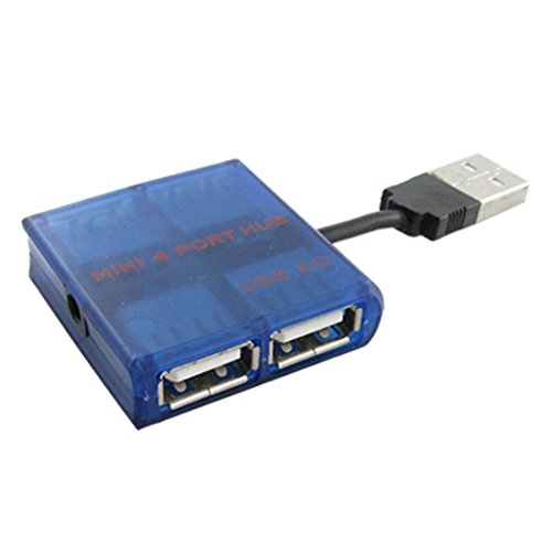 Ruilogod Clear Blue Mini-Platz USB 2.0 4-Port Hub für Laptop PC von Ruilogod