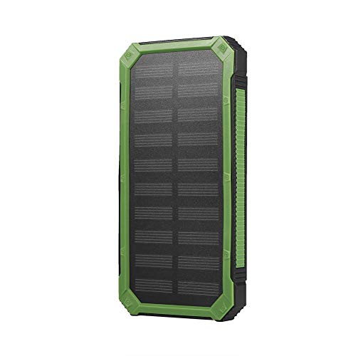 Ruining Mobile Power Bank Shell, 20000 mAh Solarbatterie Externer Akku Universal-Panel-Ladegerät Shell + Motherboard + Solarpanel-Bausatz für Sportreisen (grün) von Ruining