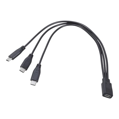 Ruiogoe Typ C Triple Ladegeräte Splitterkabel 5V3A Ausgangskabel 30 Cm Länge Ladungskabel Für Telefone Tablets Gaming Konsolen von Ruiogoe