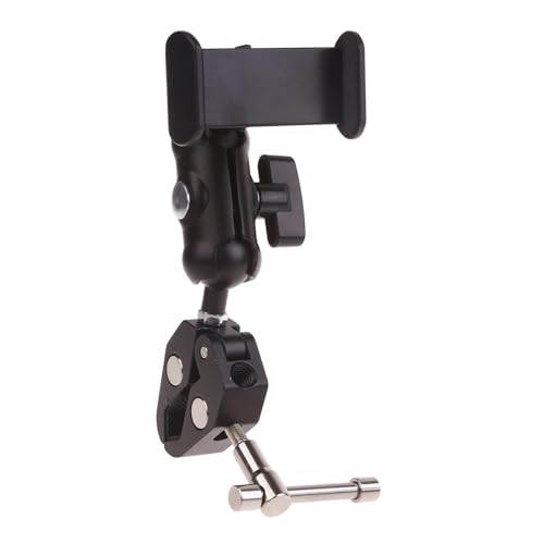 Ruiogoe Vielseitige Metallmontage Mit Mobiltelefonclip Robuster Metallunterstützung Mit Telefonregal Für Gymnastikküche Und Stativanwendungen von Ruiogoe