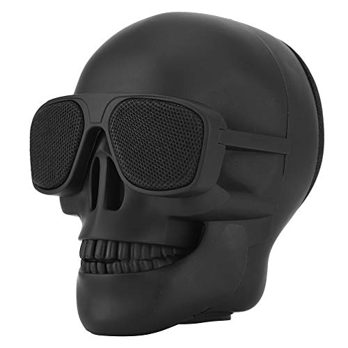 Ruiqas Bluetooth-Lautsprecher, Totenkopf-Form, tragbar, kabellos, Mini-Lautsprecher, Stereo-Sprachbox von Ruiqas