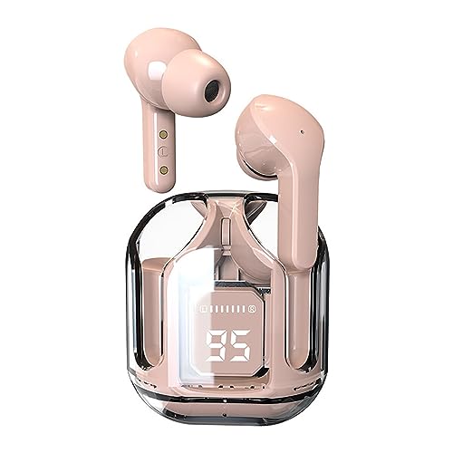 Ruiqas Drahtlos Bluetooth Kopfhörer 5. 3 In-Ear Ohrhörer LED Power Display Mit Mikrofon IP7 Wasserdicht Ohrhörer Transparent Ladekoffer von Ruiqas