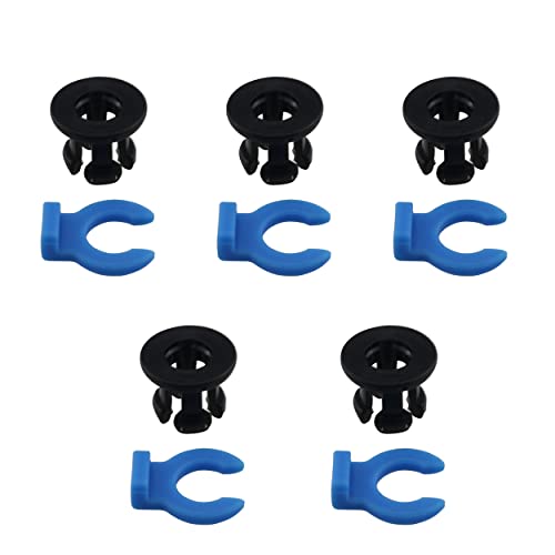 Ruiwaer 10 Stück Bowdenrohr-Kupplung Spannzangenklemme Clip Bowdenzange und Clip Set für Creality All Metal Hotend, Schwarz, Blau Ruiwaer 10 Stück Bowdenrohr-Kupplung Spannzangenklemme Clip Bowdenzange und Clip Set für Creality All Metal Hotend, Schwarz, Blau von Ruiwaer