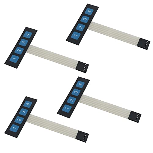 Ruiwaer 4 x Matrix-Array 4 Tasten Membran Schalter Tastatur Membran 1 x 4 Tastatur Ruiwaer 4 x Matrix-Array 4 Tasten Membran Schalter Tastatur Membran 1 x 4 Tastatur von Ruiwaer