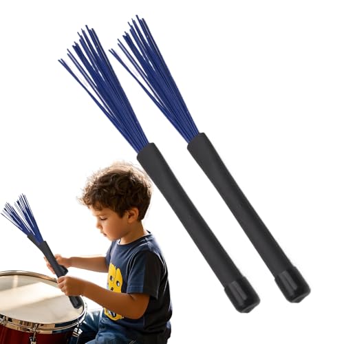 Rukjmqi 1 Paar Trommelbürsten, Trommelbürsten - Ergonomische ruhige flexible, rutschfeste Drum Percussion Pinsel,Instrumentenwerkzeug, Kunsthandwerk & Nähen für Studio, Live, Musik Rukjmqi 1 Paar Trommelbürsten, Trommelbürsten - Ergonomische ruhige flexible, rutschfeste Drum Percussion Pinsel,Instrumentenwerkzeug, Kunsthandwerk & Nähen für Studio, Live, Musik von Rukjmqi