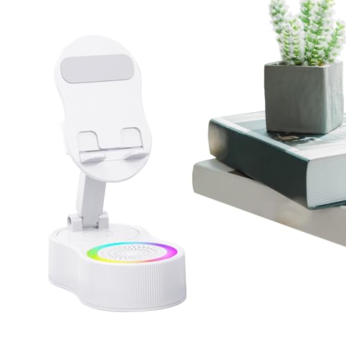Rukjmqi Schreibtisch Telefonhalterung,Höhenverstellbare Handyhalterung Mit RGB-Beleuchtung & Mikrofonintegriert | Höhenverstellbare & Tragbare RGB-Halterung Mit Mikrofon Und Lautsprecher Für Theke, Rukjmqi Schreibtisch Telefonhalterung,Höhenverstellbare Handyhalterung Mit RGB-Beleuchtung & Mikrofonintegriert | Höhenverstellbare & Tragbare RGB-Halterung Mit Mikrofon Und Lautsprecher Für Theke, von Rukjmqi