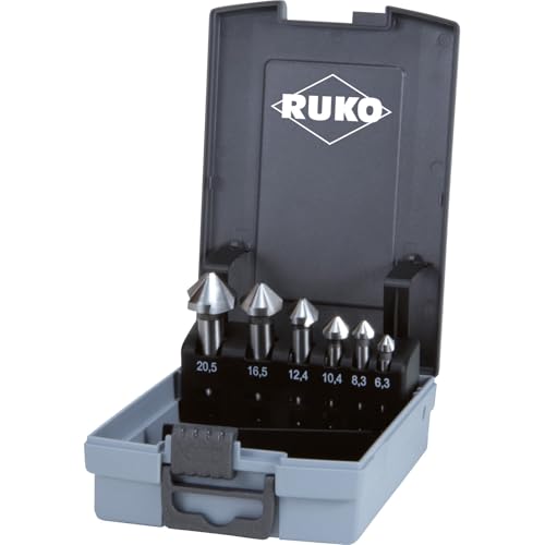 RUKO Kegel- und Entgratsenker-Satz 6tlg. DIN 335 Form C 90° HSSE-Co 5 Ø 6,3-20,5 mm in Kunststoffkassette - 102152ERO RUKO Kegel- und Entgratsenker-Satz 6tlg. DIN 335 Form C 90° HSSE-Co 5 Ø 6,3-20,5 mm in Kunststoffkassette - 102152ERO von RUKO