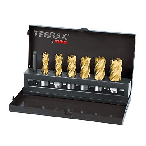 Ruko Terrax A108820T 7-teiliges Set Bohrkrone Tin Ø 12–22 mm von Ruko