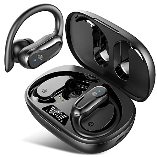 Bluetooth Kopfhörer Sport, In Ear Kopfhörer Kabellos Bluetooth 5.3 HiFi Premium Sound, 2023 Neu Wireless Earbuds 48Std mit ENC Noise Cancelling Mics, IP7 Wasserdicht, USB-C Dual LED Ladebox Ohrhörer von Rulefiss