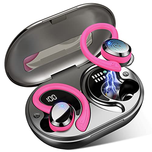 Bluetooth Kopfhörer Sport, In Ear Kopfhörer Kabellos Bluetooth mit Hi-Fi Stereo, Wireless Earbuds mit Noise Cancelling Mic, Bluetooth Ohrhörer mit Bügel, IP7 Wasserdicht Headphones, USB-C LED Ladebox von Rulefiss