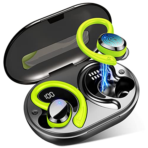 Rulefiss Bluetooth Kopfhörer Sport, Kopfhörer Kabellos Bluetooth, HiFi Stereo Tiefer Bass Wireless Earbud, 4 ENC Noise Cancelling Mic, IP7 Wasserdicht in Ear Ohrhörer mit Ohrhaken, USB-C LED-Anzeige Rulefiss Bluetooth Kopfhörer Sport, Kopfhörer Kabellos Bluetooth, HiFi Stereo Tiefer Bass Wireless Earbud, 4 ENC Noise Cancelling Mic, IP7 Wasserdicht in Ear Ohrhörer mit Ohrhaken, USB-C LED-Anzeige von Rulefiss