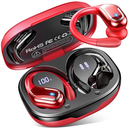 Rulefiss Bluetooth Kopfhörer Sport, 75Std 2025 Kopfhörer Kabellos Bluetooth 5.4, HiFi Stereo Tiefer Bass Wireless Earbuds, 4 ENC Noise Cancelling Mic, USB-C/LED/IP7 Wasserdicht in Ear Ohrhörer Rulefiss Bluetooth Kopfhörer Sport, 75Std 2025 Kopfhörer Kabellos Bluetooth 5.4, HiFi Stereo Tiefer Bass Wireless Earbuds, 4 ENC Noise Cancelling Mic, USB-C/LED/IP7 Wasserdicht in Ear Ohrhörer von Rulefiss