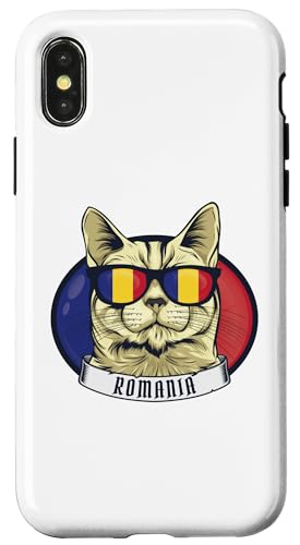 Hülle für iPhone X/XS Rumänien Flagge Damen Rumänien Männer Frauen Kinder Romania von Rumänische Flagge Rumänien Kleidung Romania Flag