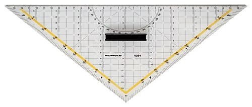 Rumold 1084 Geo-Dreieck mit Schneidekante klar, 325mm Länge Hypotenuse von Rumold