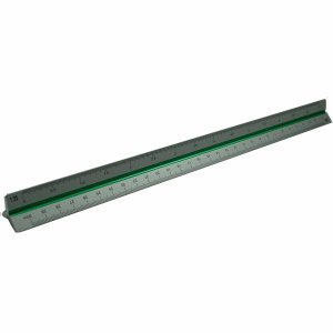 Rumold 248.908 Aluminium Präzisions-Dreikantmaßstab, 4 Teilung, 30cm Länge von Rumold