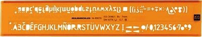 Rumold 89025 Schriftschablonen orange/klar von Rumold
