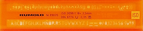 Rumold 89035 Schriftschablone orange/klar von Rumold