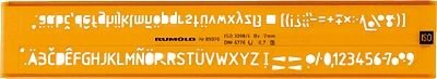 Rumold 89050 Schriftschablone, 5 mm, orange/transparent von Rumold