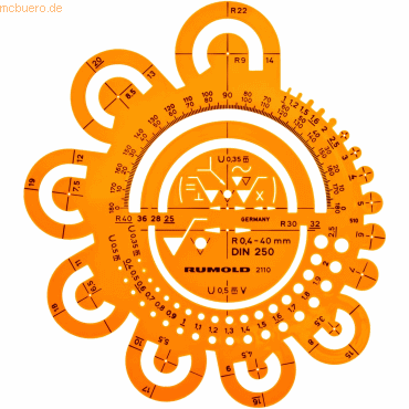 Rumold Abrundungsschablone nach DIN 250 von Rumold