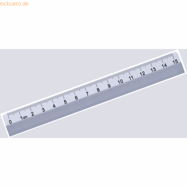 Rumold Schullineal aus Aluminium 15 cm von Rumold