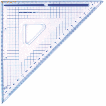 Rumold Zeichendreieck 45 Grad 25cm transparent von Rumold