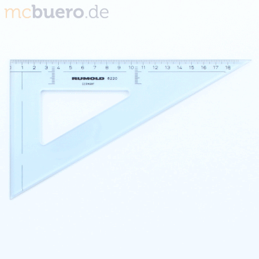 Rumold Zeichendreieck 60 Grad 20 cm Kunststoff transparent/getönt von Rumold