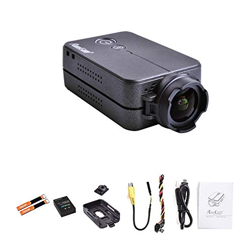 RunCam 2 Black Action Cam 1080P 60fps 49g Mini WiFi Action Kamera für Outdoor Drone RC FPV Quadrocopter mit 32 GB SD-Kart,Niedrige Latenzzeit/Austauschbare Batterie/NTSC/PAL Umschaltbar von RunCam