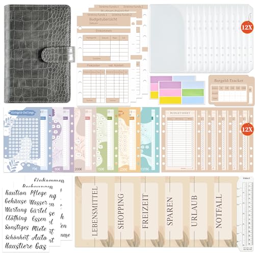 Budget Planner Deutsch Bugetplaner Finanzplaner Startset Geld Organizer Sparen mit Umschlagmethode Cash Stuffing - Budget Binder A6 Leder - Sparbuch für Reisen und Geschenk Budget Planner Deutsch Bugetplaner Finanzplaner Startset Geld Organizer Sparen mit Umschlagmethode Cash Stuffing - Budget Binder A6 Leder - Sparbuch für Reisen und Geschenk von RunFar shop