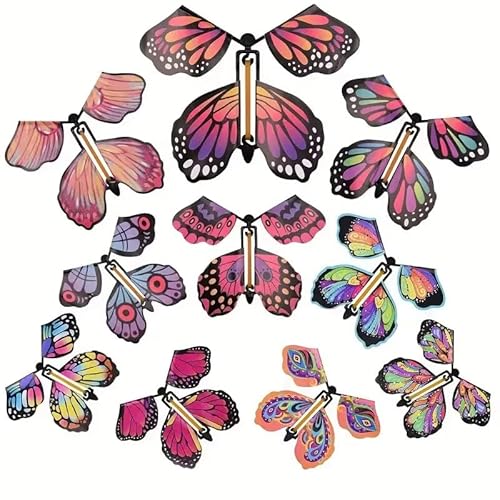 Lesezeichen fliegen Schmetterling Magische Schmetterling Spielzeug Magic Flying Butterfly Card Wind up Butterfly Toy, lesezeichen für Kinder, Lehrer, Studenten, Buchliebhaber, Schmetterlingsfans von RunFar shop