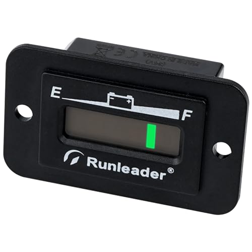 Runleader 12V 24V 36V 48V LED-Batterieanzeige, Batteriekapazitätsmesser, Überwachung der Batterieladung und -entladung für Golfwagen Elektrofahrzeug Star Car Stacking Machine Generator. (36V) von Runleader