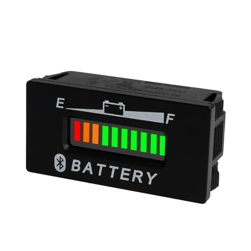 Runleader DC 12V / 24V 36V 48V Bluetooth Batterieanzeige, Batteriespannungsmessung für Blei-Säure-Trojaner LiFePO4 AGM Gel 18650 Batterien, funktioniert auf Golfwagen Gabelstapler Rasenmäher von Runleader