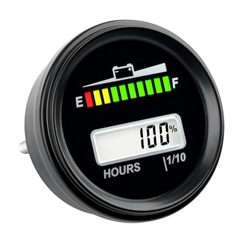 Runleader Digital Battery Inidcator Volt Meter, Gesamtstundenverfolgung für Blei-Säure-GEL LiFePO4 "Trojaner" AGM 18650 Lithium Batterie betriebener Golfwagen Gabelstapler Rasenmäher Wohnmobil usw. Runleader Digital Battery Inidcator Volt Meter, Gesamtstundenverfolgung für Blei-Säure-GEL LiFePO4 "Trojaner" AGM 18650 Lithium Batterie betriebener Golfwagen Gabelstapler Rasenmäher Wohnmobil usw. von Runleader