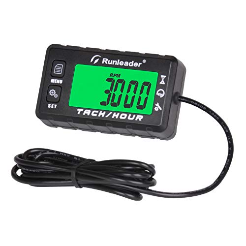 Runleader Digitaler Drehzahlmesser für kleine Motoren,Größeres LCD-Mehrfarbendisplay,RPM-Warnung,Batterie austauschbar,Anzeige mit weißer und roter Hintergrundbeleuchtung,Rasenmäher-Schneemobilen(BK) Runleader Digitaler Drehzahlmesser für kleine Motoren,Größeres LCD-Mehrfarbendisplay,RPM-Warnung,Batterie austauschbar,Anzeige mit weißer und roter Hintergrundbeleuchtung,Rasenmäher-Schneemobilen(BK) von Runleader