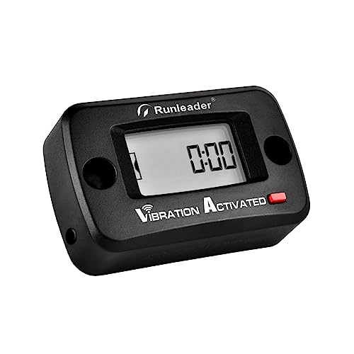 Runleader Digitaler drahtloser Betriebsstundenzähler, Vibration aktiviert, Wartungserinnerung, zurücksetzbarer Job-Timer, Benutzersperre, Verwendung für Generator und Geräte, die vibrieren (RD) von Runleader