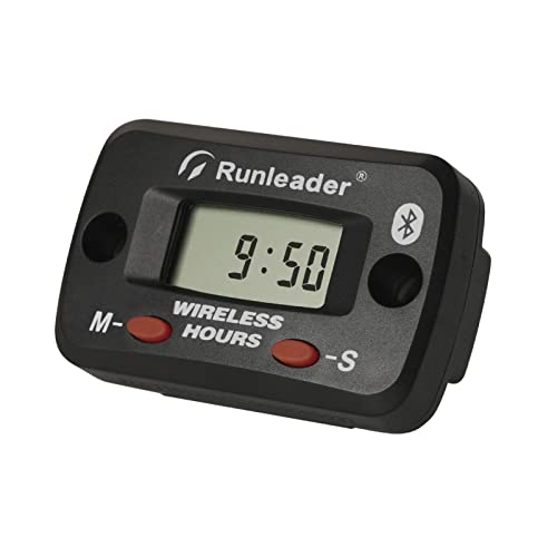 Runleader Digitaler drahtloser vibrationsaktivierter Betriebsstundenzähler,Datenferngesteuerte Bluetooth-Verwaltung,Batterie austauschbar für Rasenmäher,Traktor,Generator,Kompressor (1) von Runleader