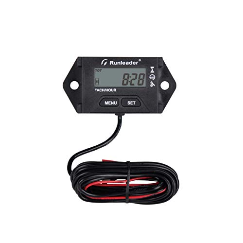 Runleader Digitaler selbstbetriebener Drehzahl/Betriebsstundenzähler,Wartungserinnerungen für kleine Gasmotoren,verwendet auf Rasenmäher-Traktor-Generator-Kompressor Marine-Außenbordmotor-Jetski Runleader Digitaler selbstbetriebener Drehzahl/Betriebsstundenzähler,Wartungserinnerungen für kleine Gasmotoren,verwendet auf Rasenmäher-Traktor-Generator-Kompressor Marine-Außenbordmotor-Jetski von Runleader