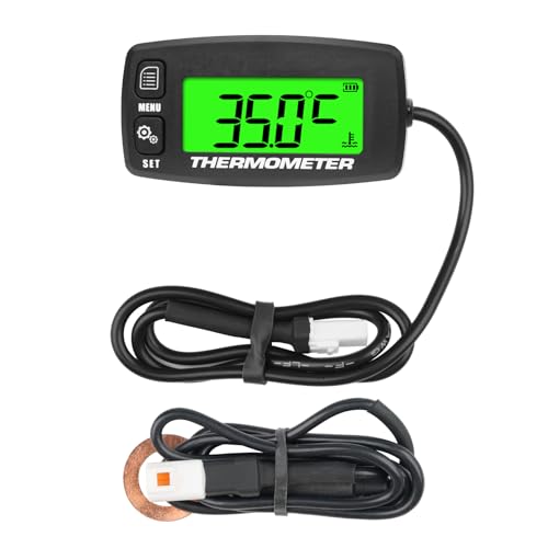 Runleader Digitales Motortemperaturmessgerät, grünes Hintergrundbeleuchtungsdisplay für Rasenmäher, Traktorgenerator, Motorrad, Kettensäge usw. Runleader Digitales Motortemperaturmessgerät, grünes Hintergrundbeleuchtungsdisplay für Rasenmäher, Traktorgenerator, Motorrad, Kettensäge usw. von Runleader
