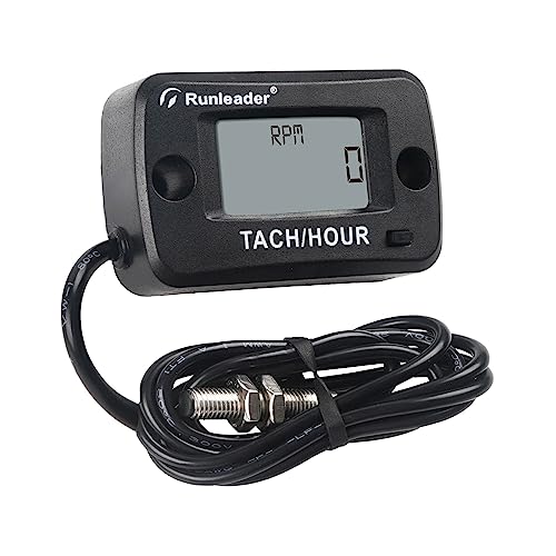 Runleader Rotating Shaft Hour Meter Tachometer, Drehzahl-Magnetaufnehmer, Wartungserinnerung, Display-Abschaltung für Rasenmäher-Generator-Kompressor Marine Diesel- / Gasmotor Motor und Prozess Runleader Rotating Shaft Hour Meter Tachometer, Drehzahl-Magnetaufnehmer, Wartungserinnerung, Display-Abschaltung für Rasenmäher-Generator-Kompressor Marine Diesel- / Gasmotor Motor und Prozess von Runleader