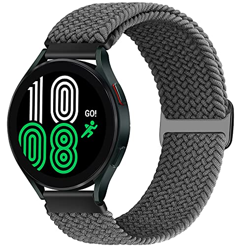 Runostrich 22mm Nylon Geflochtene Elastische Solo Loop Armband Kompatibel mit Samsung Galaxy Watch 3 45 mm/Galaxy Watch 46 mm/Gear S3 Frontier/Classic/Garmin Venu 3/Venu 2/Vivoactive 4 Damen Herren von Runostrich