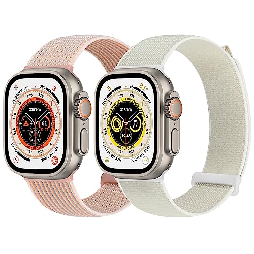 Trail Loop Armband Kompatibel mit Apple Watch Armband 49mm 45mm 44mm 42mm 41mm 40mm 38mm für Damen Herren,Verstellbares Uhrenarmband Sport Nylon Ersatzarmband für iWatch Ultra Serie 8 7 6 SE 5 4 3 2 1 von Runostrich