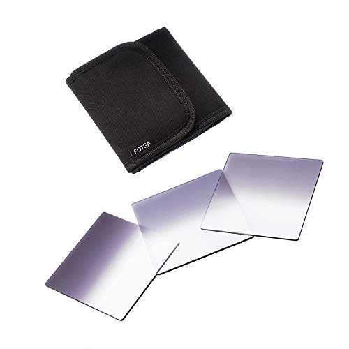 Runshuangyu 3 Stück 4 x 4 Graufilter, Graufilter, ND2 ND4 ND8, gradueller ND-Filter mit Tasche für Schwing-Away Matte Box Halter – 3 Stück von Runshuangyu