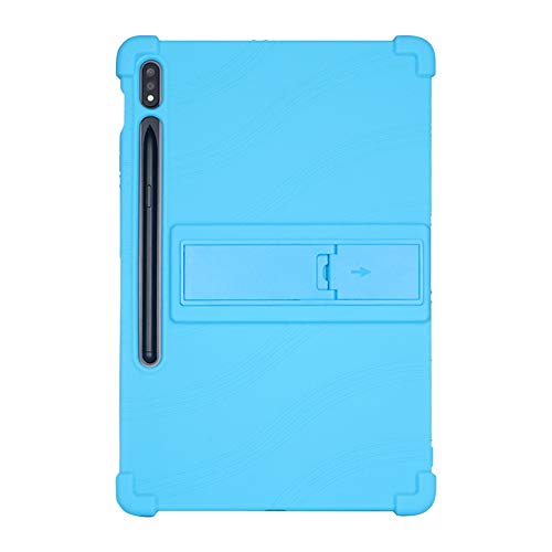 Runxingfu Schlagfest Stand Silikon Weich Skin Stoßfest Schützend Abdeckung Hüllen Hülle für Samsung Galaxy Tab S7 Plus SM-T970/T975 12,4 Zoll Tablet von Runxingfu