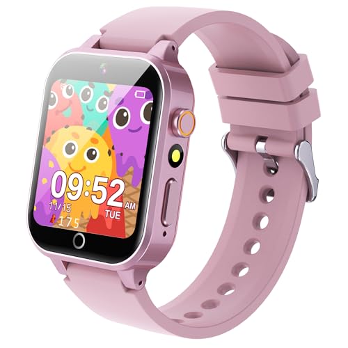 Ruopoem Smartwatch Kinder, Kinder Smartwatch mit 26 Spiele Kamera Musik Video Schrittzähler Hörbuch Wecker HD Touchscreen, Smart Watch Kinderuhr Geschenke für Mädchen Junge Student 4-12 von Ruopoem