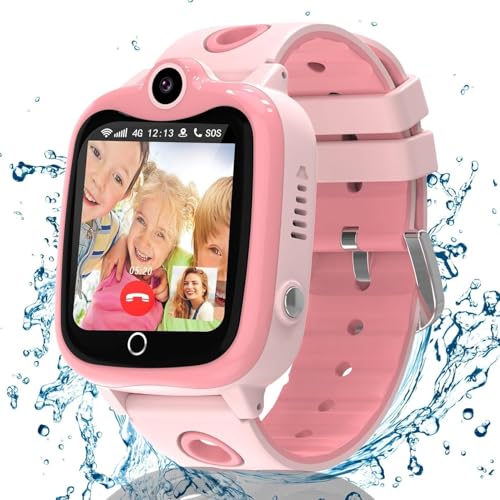 Ruopoem Smartwatch Kinder, 4G Kinder Smartwatch mit GPS mit SIM Videoanruf, GPS Uhr Kinder Anrufen Handy SOS Wasserdicht Voice Chat Spiel Schulmodus Kamera Wecker, Geschenke für Mädchen Jungen Ruopoem Smartwatch Kinder, 4G Kinder Smartwatch mit GPS mit SIM Videoanruf, GPS Uhr Kinder Anrufen Handy SOS Wasserdicht Voice Chat Spiel Schulmodus Kamera Wecker, Geschenke für Mädchen Jungen von Ruopoem