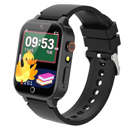 Ruopoem Smartwatch Kinder mit 26 Spiele, Kinder Smartwatch mit HD Touchscreen Kamera Musik Video Schrittzähler Hörbuch Wecker, Smart Watch Kinderuhr Geschenke für Mädchen Junge Student 4-12 Ruopoem Smartwatch Kinder mit 26 Spiele, Kinder Smartwatch mit HD Touchscreen Kamera Musik Video Schrittzähler Hörbuch Wecker, Smart Watch Kinderuhr Geschenke für Mädchen Junge Student 4-12 von Ruopoem
