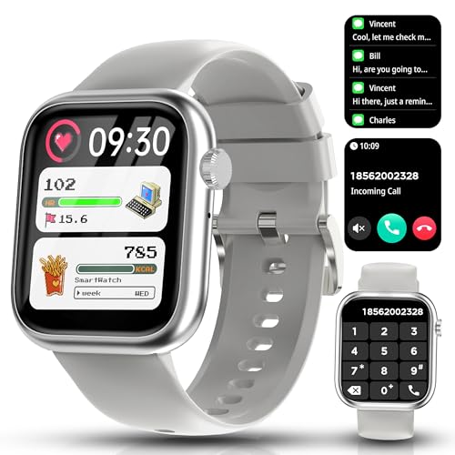 Smartwatch Damen Herren, 1,83“ HD Touchscreen Smart Watch mit Telefonfunktion, Fitness Tracker mit 130+ Sportmodi, Herzfrequenz SpO2 Schlaf Monitor, Schrittzähler Uhr Damen, Fitnessuhr für iOS Android Smartwatch Damen Herren, 1,83“ HD Touchscreen Smart Watch mit Telefonfunktion, Fitness Tracker mit 130+ Sportmodi, Herzfrequenz SpO2 Schlaf Monitor, Schrittzähler Uhr Damen, Fitnessuhr für iOS Android von Ruopoem