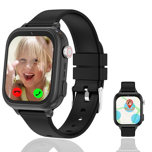 Smartwatch Kinder, 4G GPS Uhr Kinder Smartwatch mit GPS mit SIM WiFi Videoanruf SOS Schulmodus Kamera Wasserdichte Spiele Voice Chat Handy Wecker, Kinderuhr Geschenke für Mädchen Jungen Student Smartwatch Kinder, 4G GPS Uhr Kinder Smartwatch mit GPS mit SIM WiFi Videoanruf SOS Schulmodus Kamera Wasserdichte Spiele Voice Chat Handy Wecker, Kinderuhr Geschenke für Mädchen Jungen Student von Ruopoem